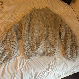 Grey long sleeve turtle neck sweater